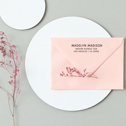 Terugkeeradres Moderne Minimale naam Rubberstempel