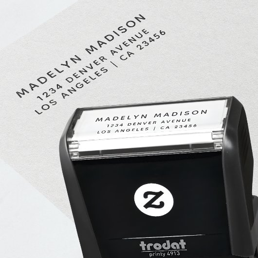Terugkeeradres Moderne Minimale naam Zelfinktende Stempel