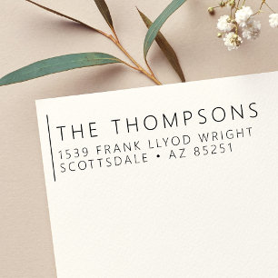 Terugkeeradres Moderne Minimalistische Huwelijksdo Zelfinktende Stempel