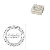 Terugkeeradres Moderne Typografie Ronde Rubberstempel (Gestempeld)