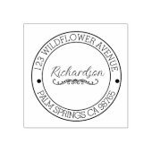 Terugkeeradres Moderne Typografie Ronde Rubberstempel (Afrduk)