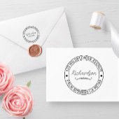 Terugkeeradres Moderne Typografie Ronde Zelfinktende Stempel