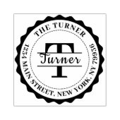 Terugkeeradres monogram rubberstempel (Afrduk)