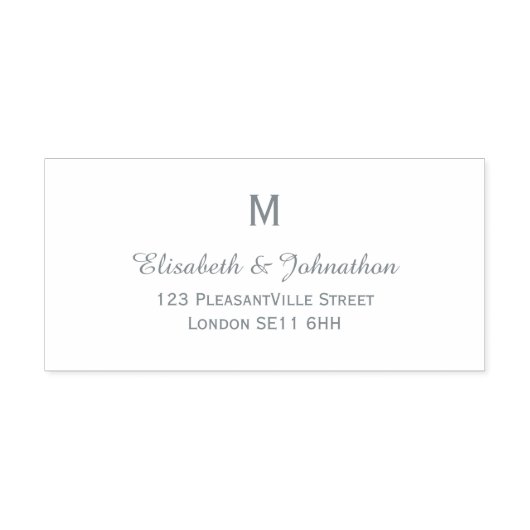 Terugkeeradres monogram  zelfinktende stempel (Design)