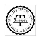 Terugkeeradres monogram  zelfinktende stempel (Design)