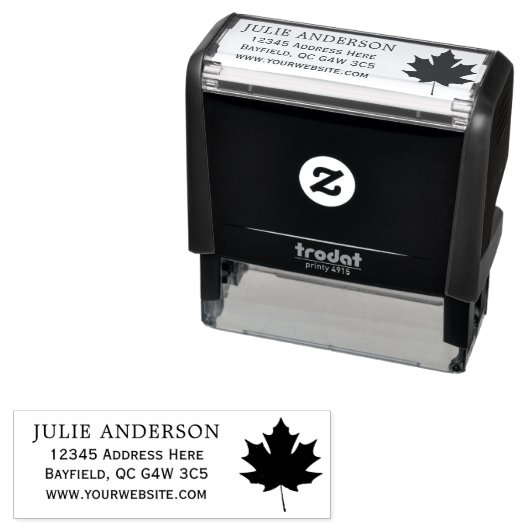 Terugkeeradres naam of bedrijfsmodelblad  zelfinktende stempel (In situ)