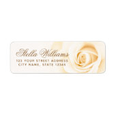 Terugkeeradres roomkleurig roos etiket (Voorkant)