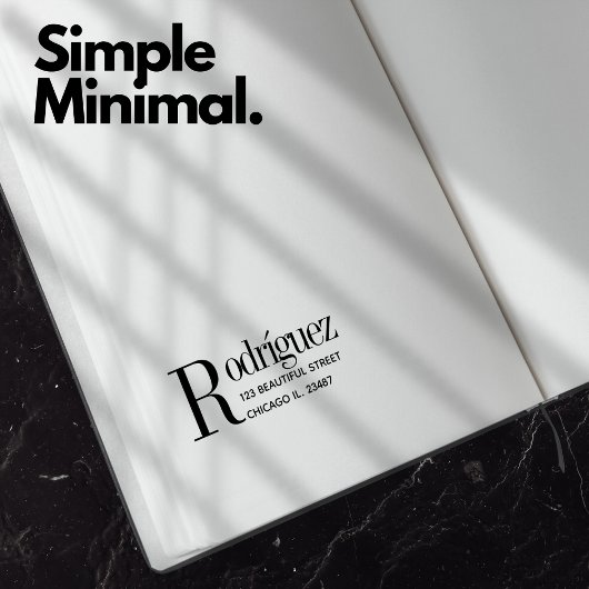 Terugkeeradres Schoon Eenvoudig Minimaal Contact Zelfinktende Stempel