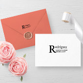 Terugkeeradres Schoon Eenvoudig Minimaal Contact Zelfinktende Stempel