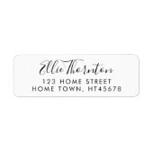 Terugkeeradres scriptnaam etiket (Voorkant)