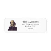 Terugkeeradres Shakespeare Bookish Performing Arts Etiket (Voorkant)