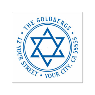 Terugkeeradres Star of David Zelfinktende Stempel