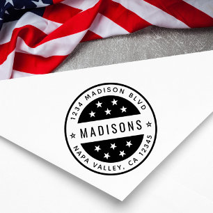 Terugkeeradres sterronde  zelfinktende stempel