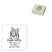 Terugkeeradres Turkse Angora Cat Rubberstempel (Gestempeld)