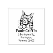 Terugkeeradres Turkse Angora Cat Rubberstempel (Afrduk)