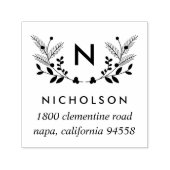 Terugkeeradres vakantiebloei  zelfinktende stempel (Design)