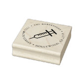 Terugkeeradres van de injectiespuit rubberstempel (Stempel)