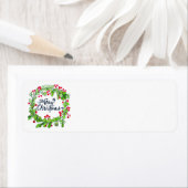 Terugkeeradres van de kerstkrans etiket (Insitu)