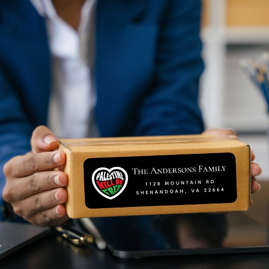 Terugkeeradres van de Palestijnse familie Etiket