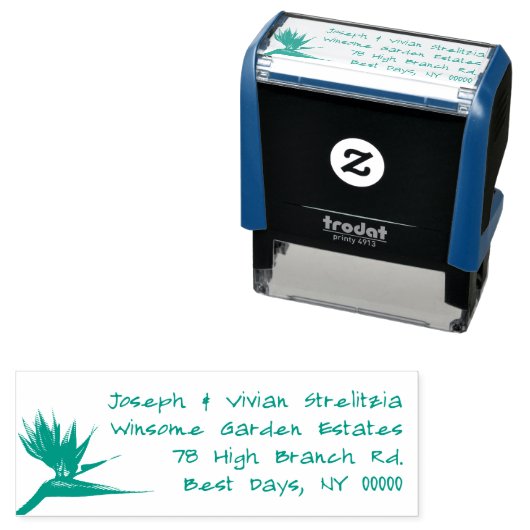 Terugkeeradres van de paradijsvogel  zelfinktende stempel (In situ)