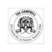 Terugkeeradres van Morkie Dog Rubberstempel (Afrduk)