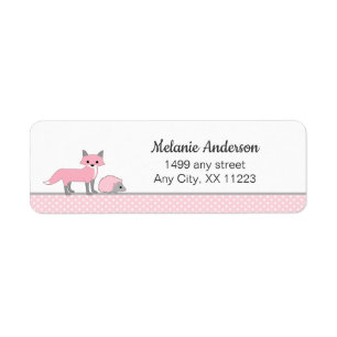Terugkeeradres voor baby shower van meiboardbei etiket