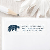 Terugkeeradres voor baby's met een modern Beer Etiket (Insitu)