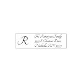 Terugkeeradres voor Script Monogram Zelfinktende Stempel (Design)