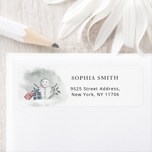 Terugkeeradres winterbaby shower etiket (Insitu)