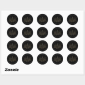 Terugkeeradres winterpine-feestdag ronde sticker (Vel)