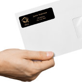 Terugkeeradres zwarte goudschaal etiket