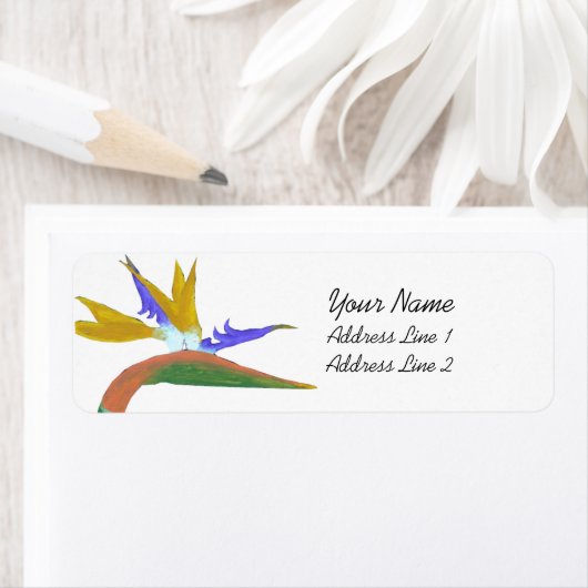 Terugkeeradreslabel van Bird of Paradise Etiket (Insitu)