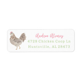 Terugkeeradreslabel voor kip - etiket voor kip-adr
