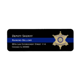 Terugkeeradreslabel voor rechtshandhaving etiket