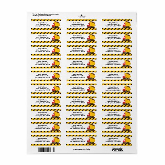 Terugkeeradreslabels bouwgroep etiket (Full Sheet)