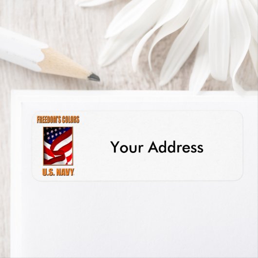 Terugkeeradreslabels van de Amerikaanse marine Etiket (Insitu)