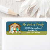 Terugkeeradreslabels voor Kerstmis (Schattigee ker Etiket (Insitu)