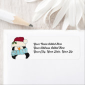 Terugkeeradreslabels voor kerstpinguïn etiket (Insitu)