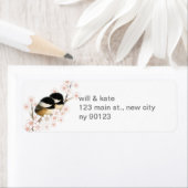 Terugkeeradreslabels voor kikkervisvogels etiket (Insitu)