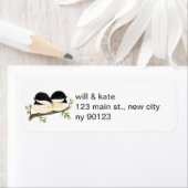 Terugkeeradreslabels voor kikkervisvogels etiket (Insitu)