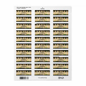 Terugkeeradreslabels voor piano etiket (Full Sheet)