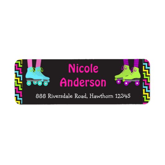 Terugkeeradreslabels voor rolschaatsen etiket (Voorkant)