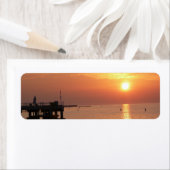 Terugkeeradreslabels voor tropische zonsondergang etiket (Insitu)