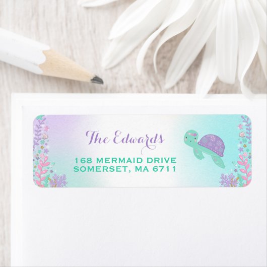 Terugkeeradreslabels voor zeemeermin Magical Merma Etiket (Insitu)