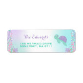 Terugkeeradreslabels voor zeemeermin Magical Merma Etiket (Voorkant)