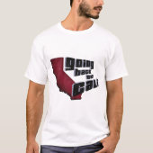 terugkeren naar cali t-shirt (Voorkant)