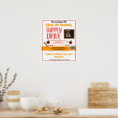 terugkeren naar scholier FLYER voor drive levering Poster (Keuken)