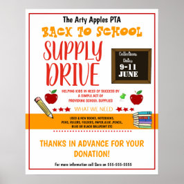 terugkeren naar scholier FLYER voor drive levering Poster