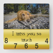 Terugkeren op het rotzige strand. Ik heb nagedacht Vierkante Klok (Voorkant)