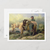 Terugkeren uit de heuvel, 1868 briefkaart (Voorkant / Achterkant)